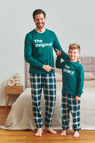 7341 Doctor Nap - Pijama de hombre "The Original" | 100% algodón, producción polaca - esmeralda
