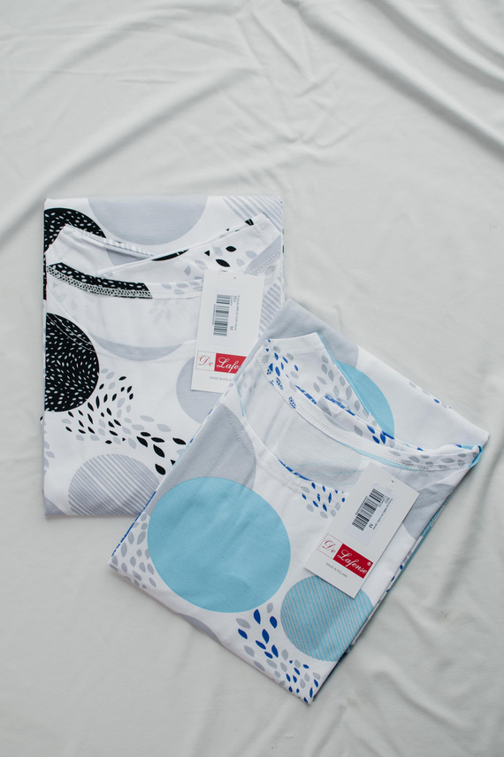 860 Camisón Amelia De Lafense - manga corta, viscosa suave - gris