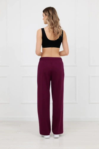 Caro Pantalones largos burdeos mujer - pantalones de chándal elegantes y con estilo