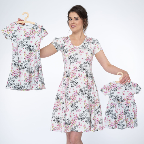 Body para bebé Milk & Love flores claras algodón manga corta