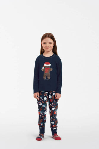 Pijama para niños Makala Italian Fashion - azul marino/estampado