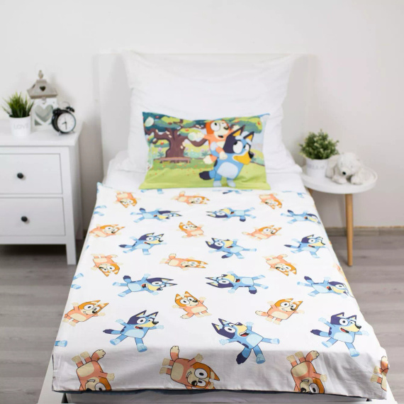 Ropa de cama de algodón 100x135 Bluey 061 azul 40x60 Jerry Fabrics