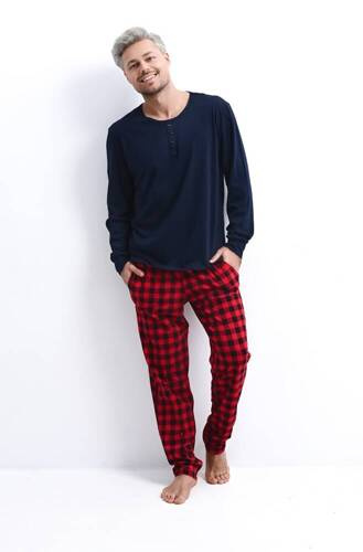 Sensis Louie Pijama de hombre - azul marino