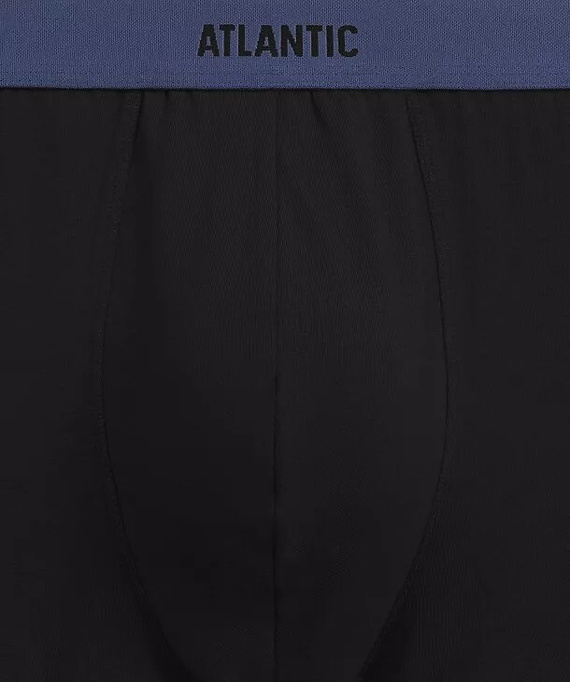 Bóxers para hombre Atlantic 3MH-0177 A3 3-pack negro-denim, algodón, pierna larga