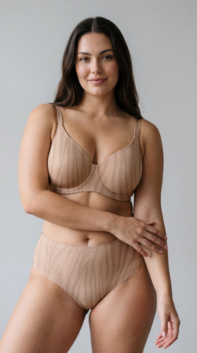 Braguitas Unikat Lima beige clásicas sin costuras cómodas para mujer