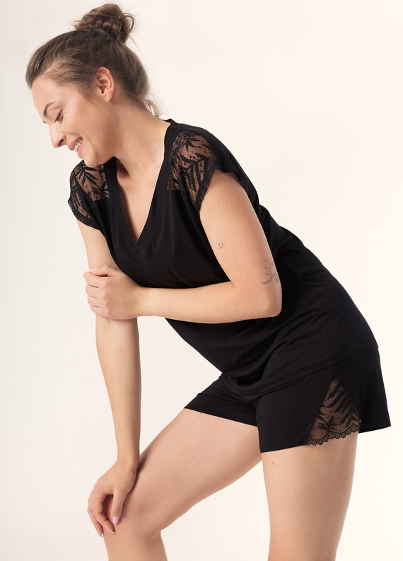 Pijama de mujer Petra PC71 Mefemi Nipplex negro