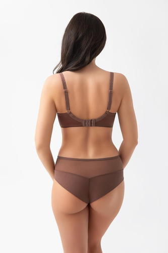 Figi brazylijskie B019 Frida Gorsenia czekoladowe z haftem soft