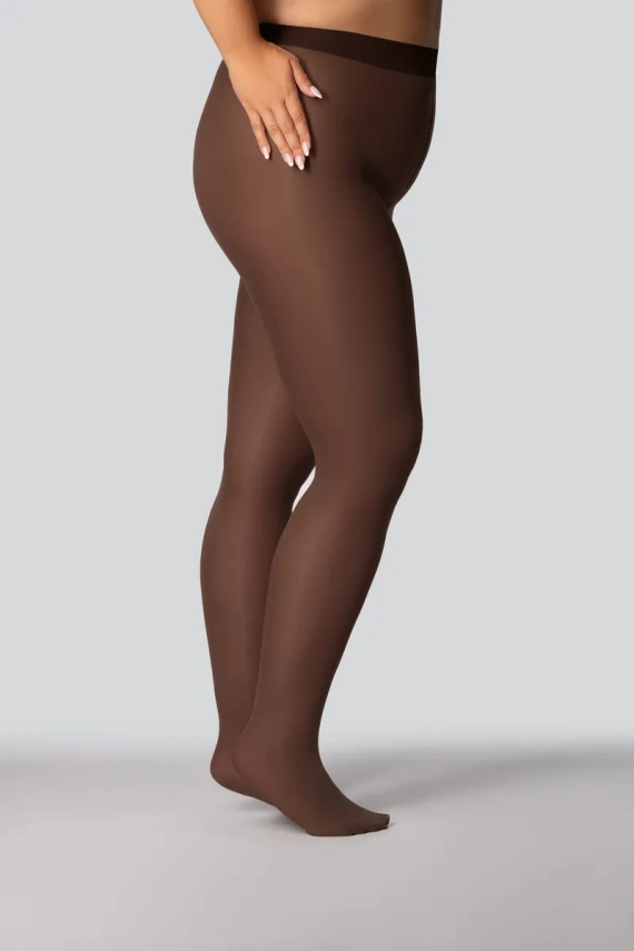 Elizabeth Tights Queen Size 70 den café negro - suave, mate, colorido, cómodo
