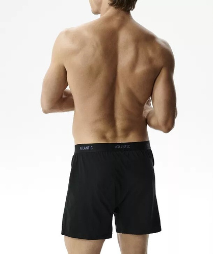 Bóxers para hombre Atlantic 2MBX-0255 A2 2 unidades negro-denim – sueltos, 100% algodón