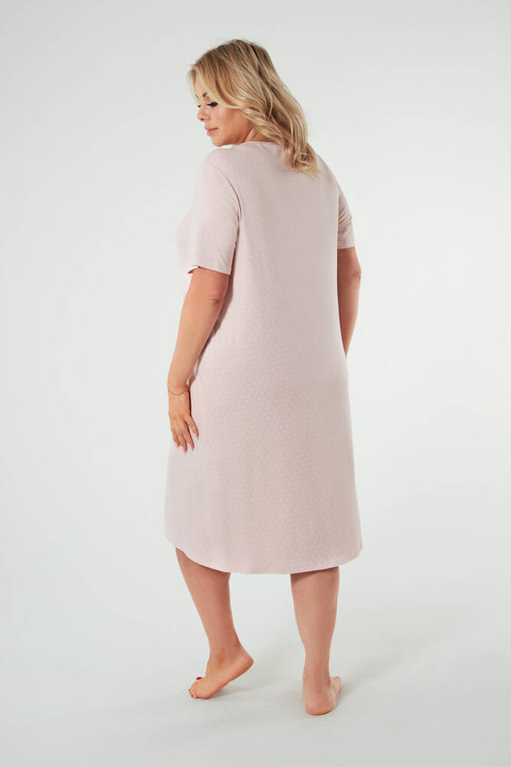 Puntini Camisón de mujer, manga corta Moda Italiana - rosa empolvado