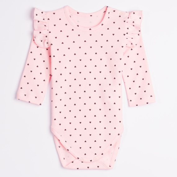 Body para bebé Nicol Tosia 225097 100% algodón rosa con volantes