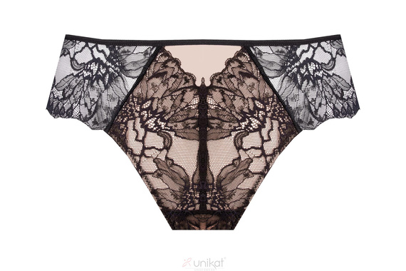 Unikat Kiana braguitas negras de encaje clásicas