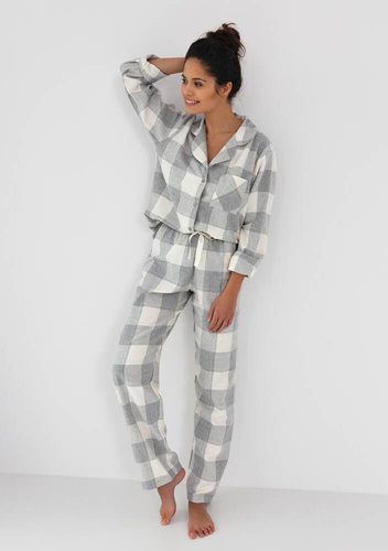 Sensis Evie Pijama de mujer - gris-crema