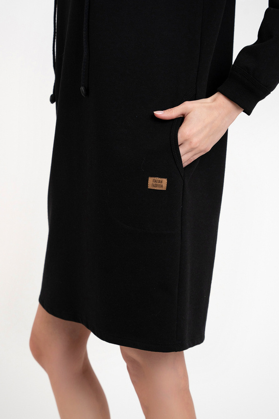 Malmo túnica de manga larga para mujer Italian Fashion - negro