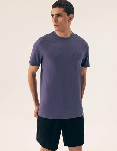 Pijama de hombre 43032 Mick Henderson azul- algodón, manga corta, en caja