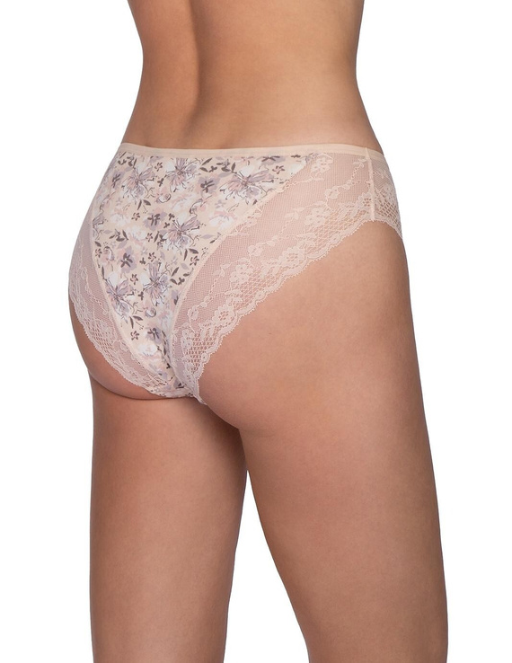 Bragas mujer Lama L-1594 BI algodón con encaje pack 2 beige-mocca