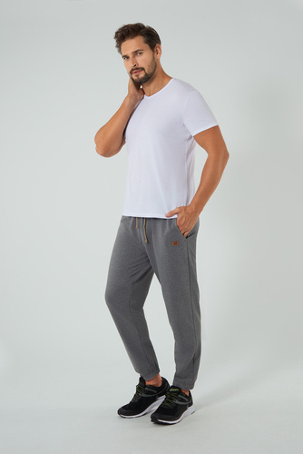 Leader Pantalones largos de chándal para hombre Italian Fashion - medium melange