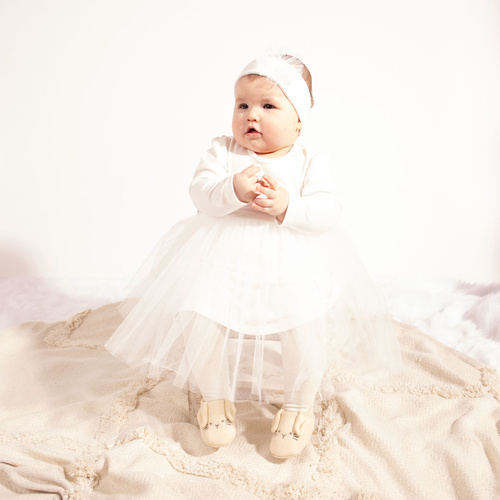 221159 Body vestido Kiku Nicol elegante con tul para niña