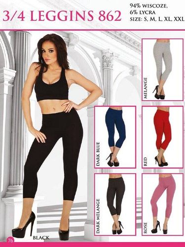 862 Leggings 3/4 De Lafense - rosa sucio