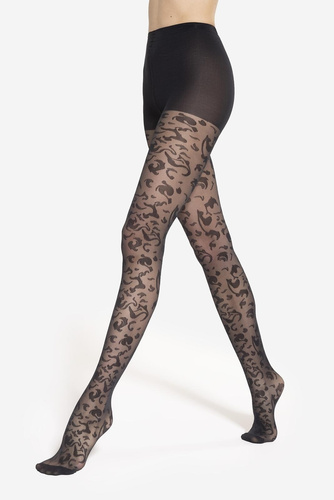 Mallas Gatta Trendy Floral wz.05 - 40 den, elegante estampado floral, estilo y comodidad