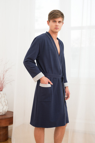 Gabriel Albornoz para hombre con bolsillos Moda Italiana - azul marino/melange