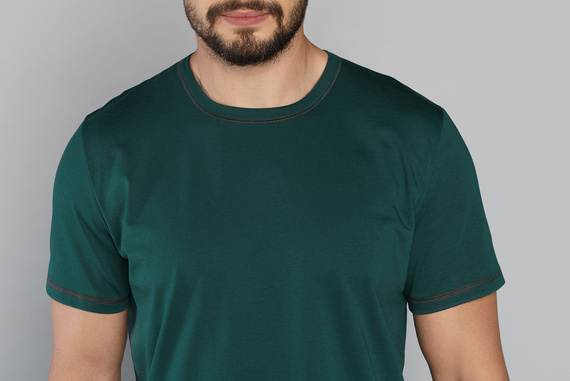 Narwik Pijama hombre manga corta, pantalón largo Italian Fashion- verde/estampado