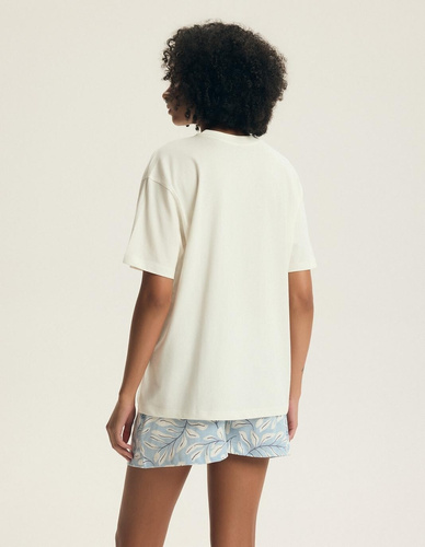 Pijama 44485 Estes Henderson – 100% algodón, bordado floral, manga corta