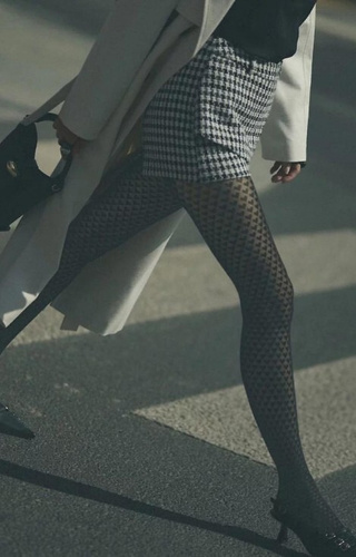 1233 Cherie Leotardos Gabriella 60 den negro - motivo corazón, 3D