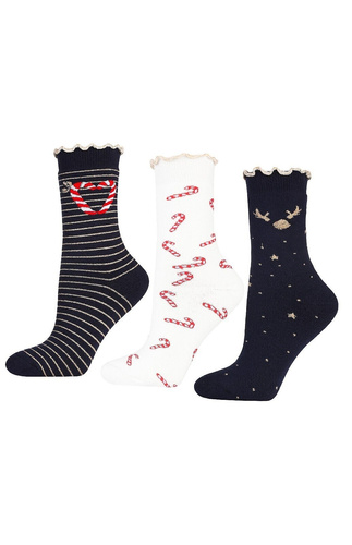 Calcetines de Navidad Moraj CSL300-092 - calcetines de algodón, suaves, de lúrex y de rizo