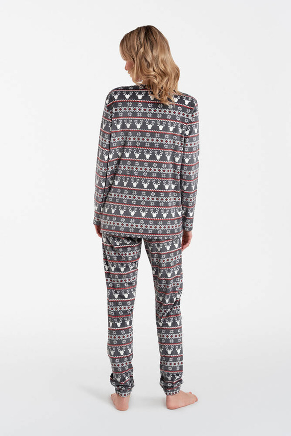 Vellón Islandia Conjunto Señoras Moda Italiana - estampado grafito