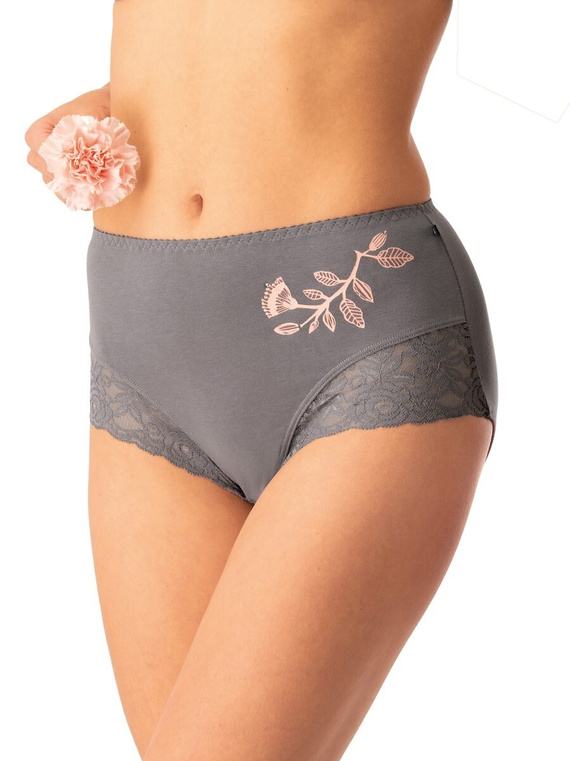 Braga de mujer Key LPF 545 gris - algodón, cómoda, 2 unidades por paquete