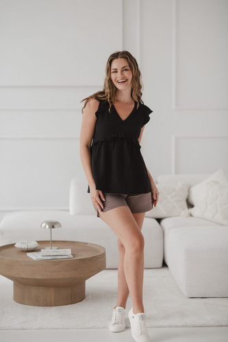 Milky Butterfly Blusa de maternidad y lactancia - comodidad y estilo Milk&Love negro