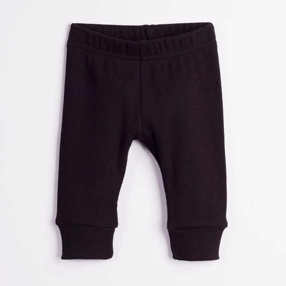 228023 Nicol FARMA Pantalones para bebé negros elásticos con canalé