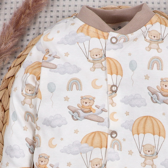 ABN-5506 Pijama enterizo para bebé Nini Sky Journey 100% algodón orgánico para bebés