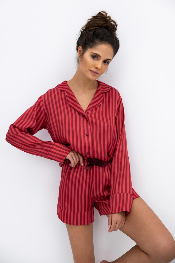 Vivienne Sensis pijama de mujer - viscosa, cremallera, rayas