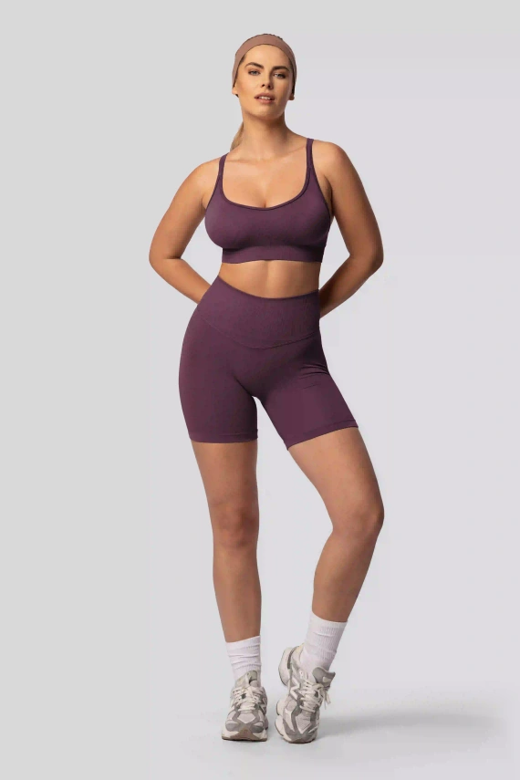 Spaio PUSH-UP PRO shorts moldeadores sin costuras tiro alto fitness plum