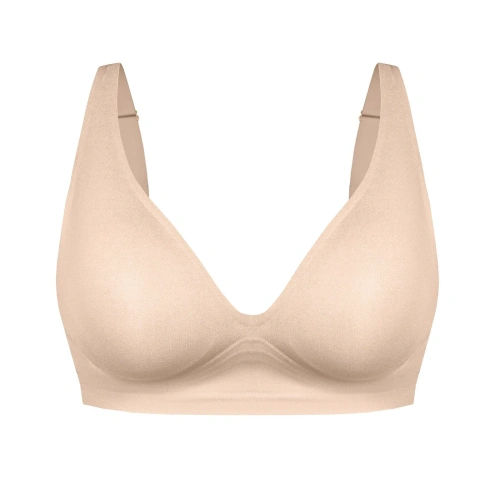 Sujetador Silvia L070 Mefemi sin aros, sin costuras, moldeador second skin beige