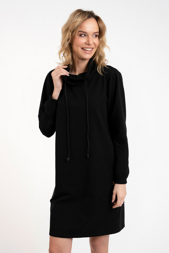 Malmo túnica de manga larga para mujer Italian Fashion - negro