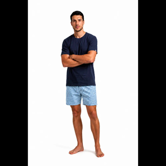 Sesto Senso 2026/02 Pijama corta para hombre azul 100% algodón