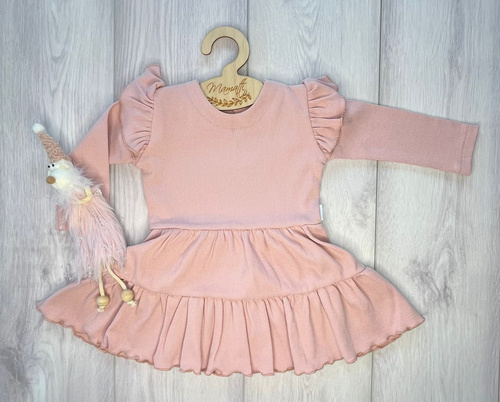 Mamatti SP503 Vestido niña mangas mariposa 97% algodón