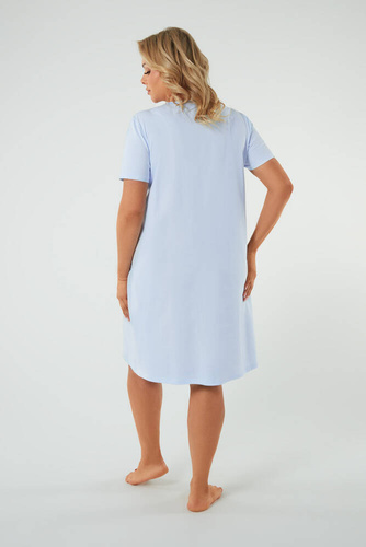 Camisón de señora y bata de lactancia Moda Italiana - azul