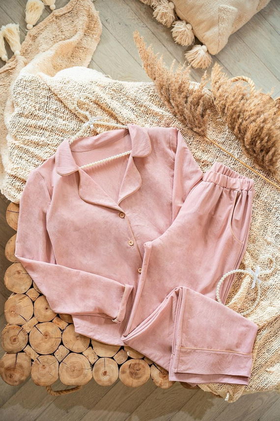 Pijama de mujer MK42 Blush Hour Belle Reverie - rosa, botones