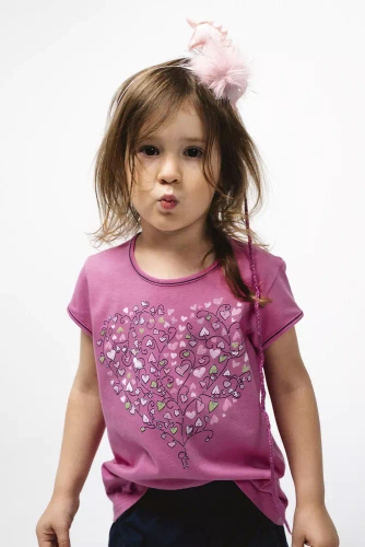 Ontega Pijama niña Moda Italiana - amaranto/azul oscuro