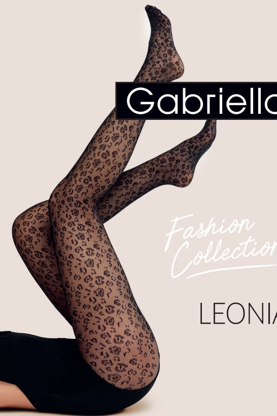 Gabriella Leonia 20 den medias leopardo – finas, transparentes