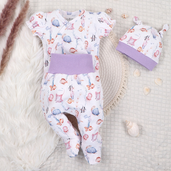 ABN-5484 Mundo submarino Medias de algodón orgánico de Nini