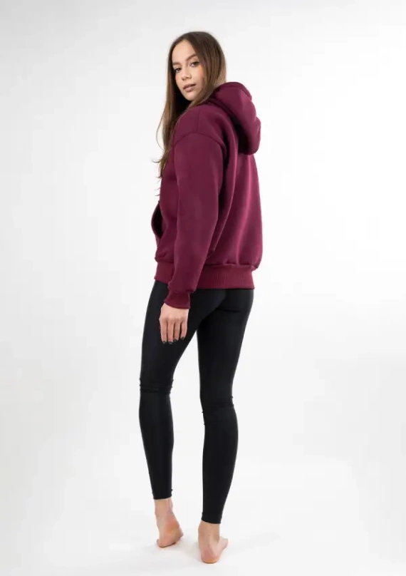 DK-K-B10 DKaren burdeos - conjunto de leggings y sudadera para mujer, cómodo y elegante