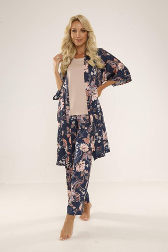 722 Lurdes Pijama de señora De Lafense - azul marino