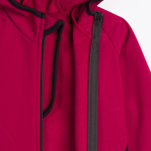 229002 Nicol Chaqueta softshell para niña con capucha, forro polar, reflectante - burdeos