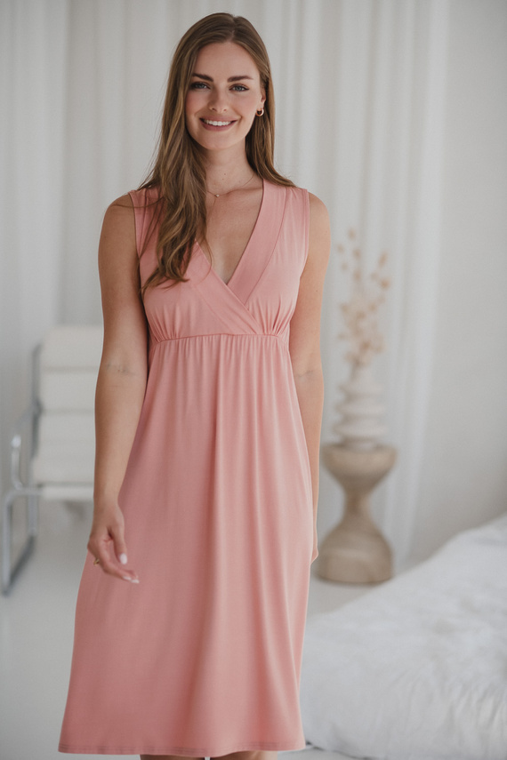 Star Light Camisón de embarazo y lactancia rosa hierba Milk&Love- viscosa de bambú | Comodidad y feminidad