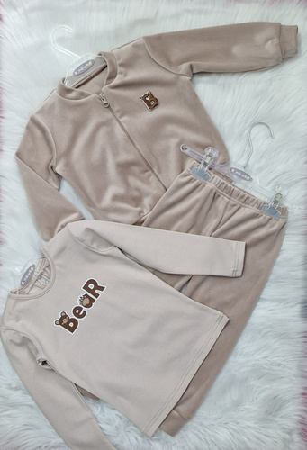Blusa infantil Oso Bambarillo beige | Algodón, manga larga